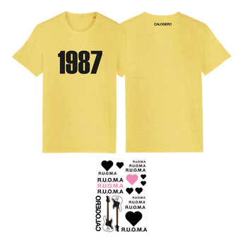 Pack Tournée - Tee Shirt Jaune 1987 + Tattoo