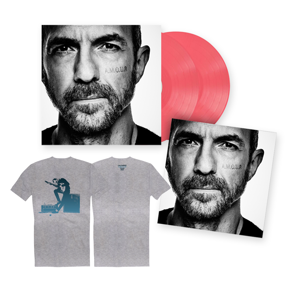 Pack A.M.O.U.R : Double Vinyle couleur + Tee-Shirt Gris