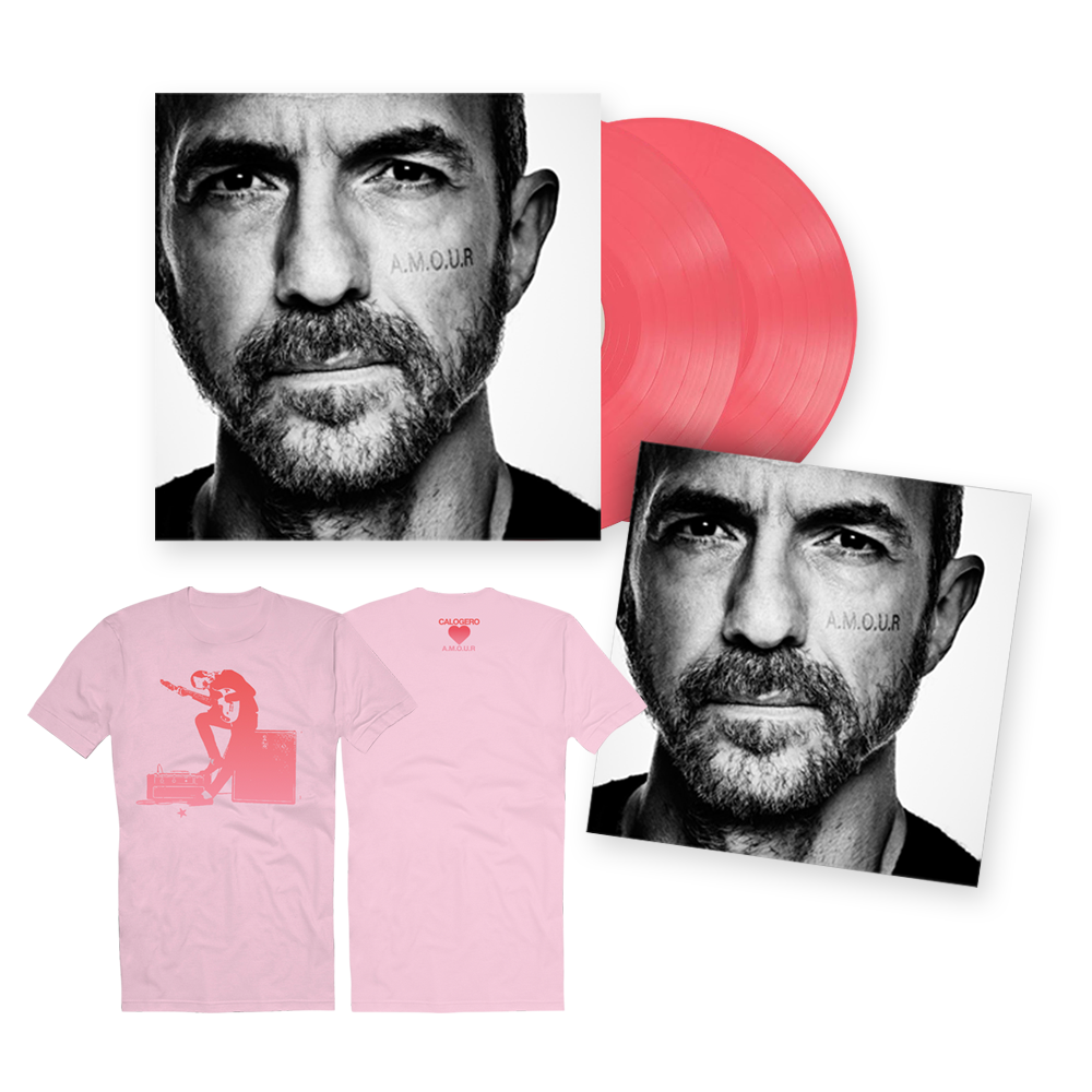 Pack A.M.O.U.R : Double Vinyle couleur + Tee-Shirt Rose